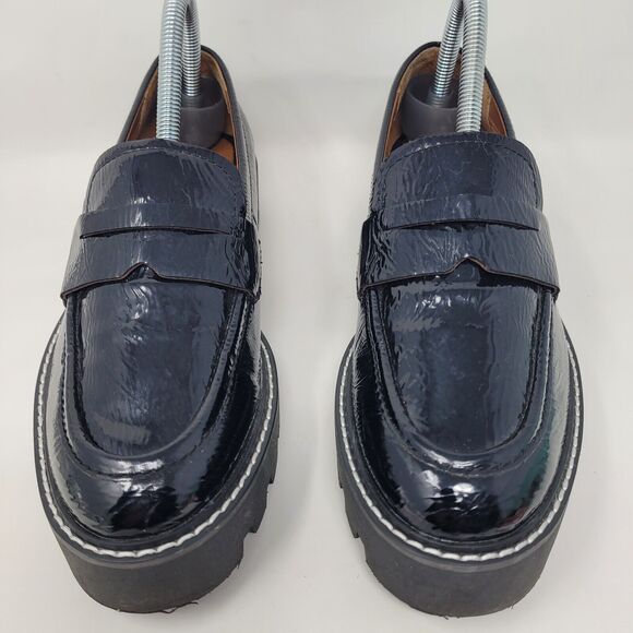 Franco Sarto Black Platform Loafers - Picture 3 of 9